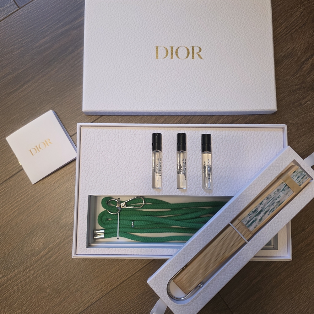 Dior Fragrance Gift Set with Green Lanyard
